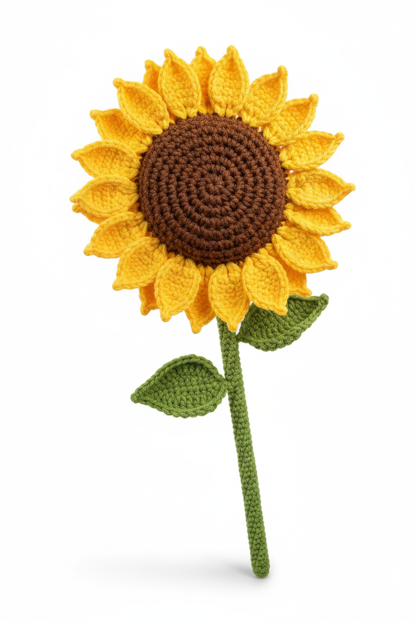 Handmade Crochet Sunflower