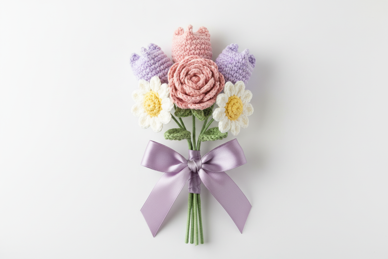 Small Crochet Flower Bouquet