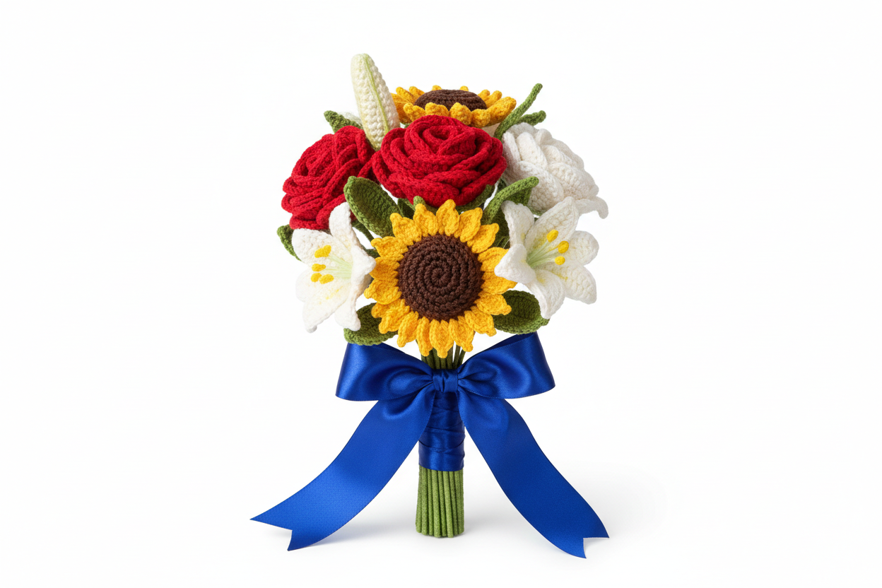 Medium Crochet Flower Bouquet