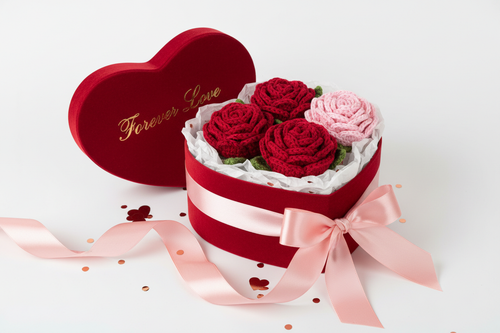 Forever Love Box with Crochet Roses